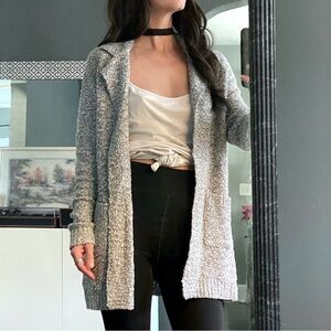 Candie’s Light Grey Open Sweater Blazer Cardigan
